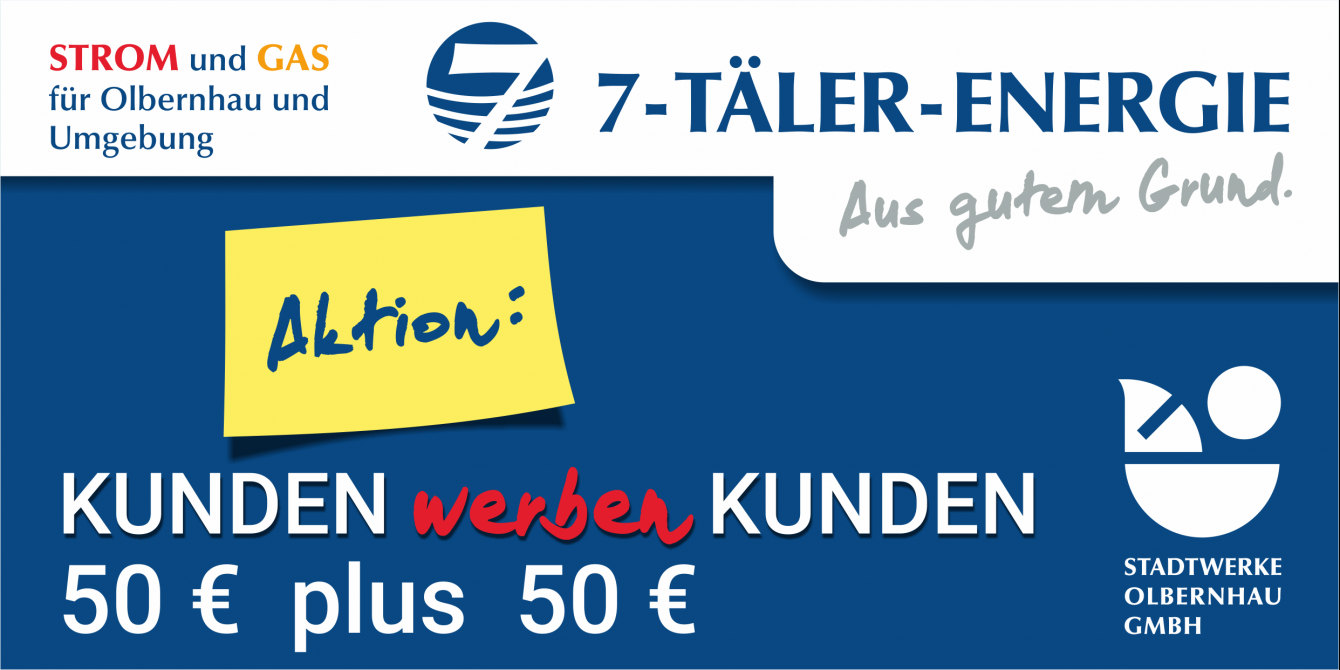 Werbeanzeige Kunden werben Kunden: 50 Euro plus 50 Euro